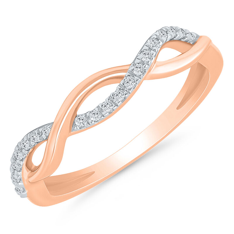 .10ctw. Diamond Twist Fashion Ring in 10k Rose Gold image number null