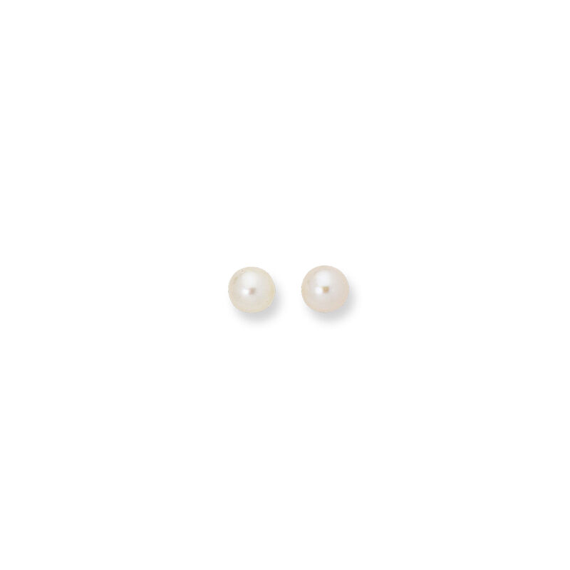 Freshwater Pearl Studs 8mm in 14k Yellow Gold