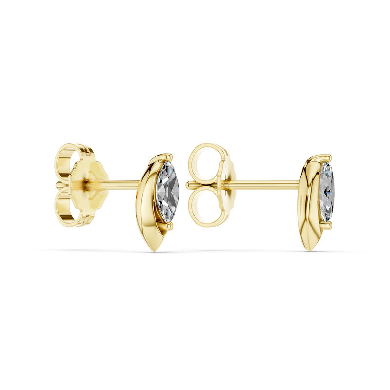 Lab Grown Diamond 1/4ctw. Marquise Stud Earrings in 10k Yellow Gold image number null