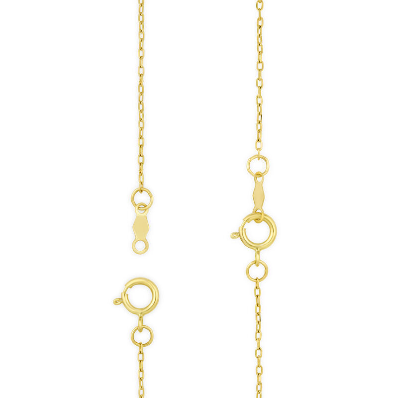 Diamond Mini Heart Pendant in 10k Yellow Gold image number null