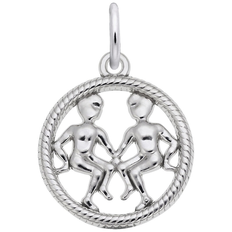 Gemini Charm in Sterling Silver image number null