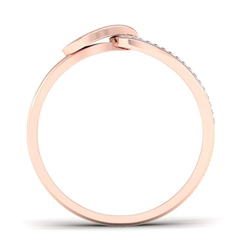 Diamond 1/10ctw. Love Knot Promise Ring in 10k Rose Gold  image number null