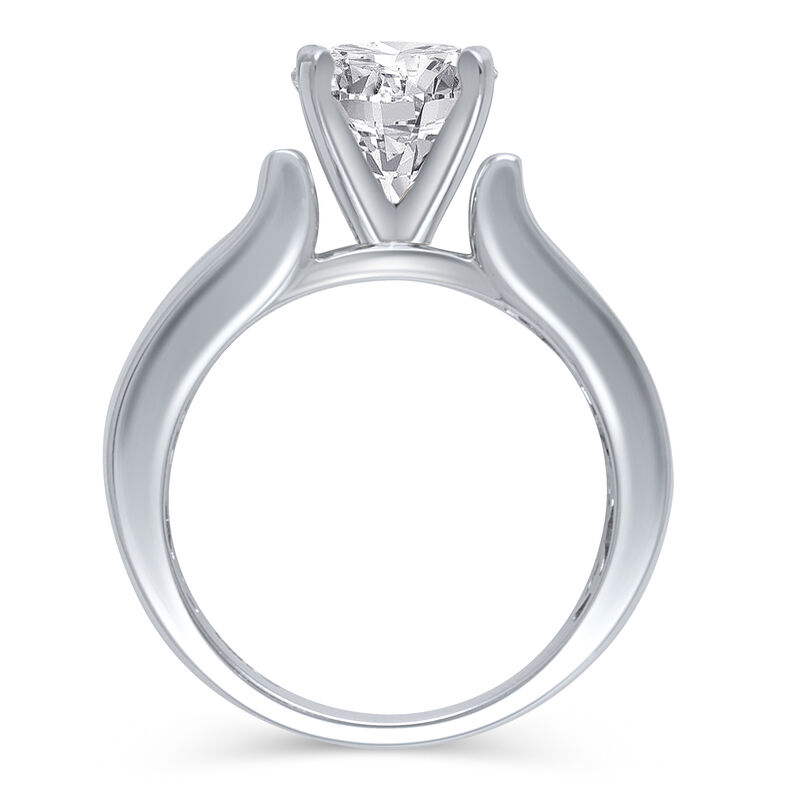 Lab Grown 2 1/3ctw. Brilliant-Cut Diamond Channel Cathedral Engagement Ring in 14k White Gold image number null