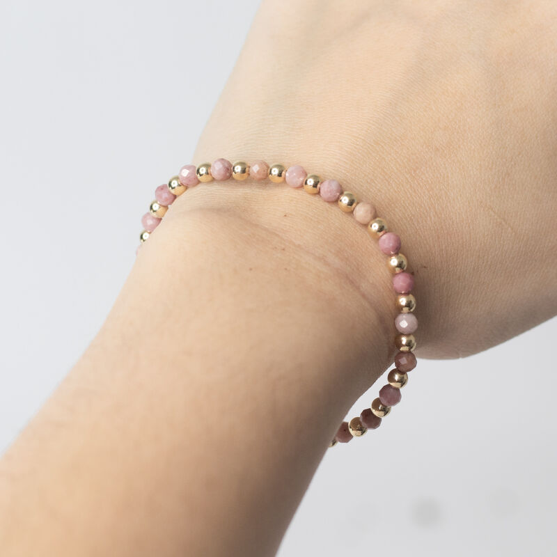Rhodonite & Gold-Filled Beaded Bracelet image number null