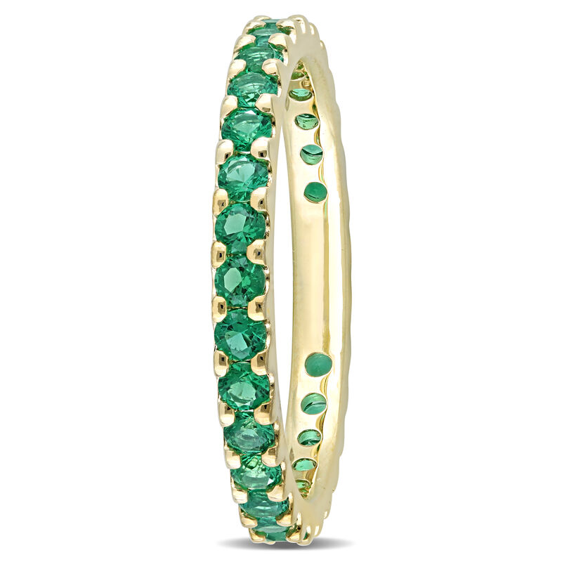 Created Emerald Eternity Band in 10k Yellow Gold image number null