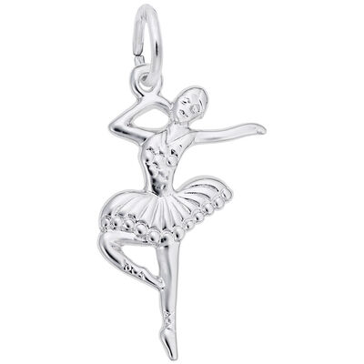 Ballet Dancer Charm in Sterling Silver