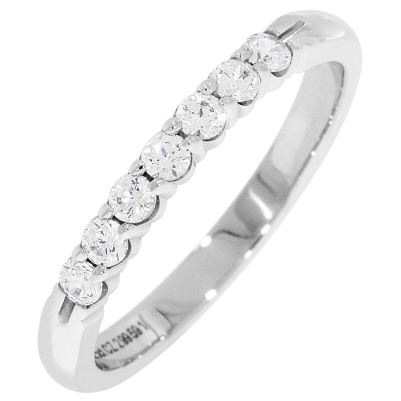Ladies' 7-Stone 1/4ctw. Diamond Wedding Band in 14K White Gold (HI, I1-I2) image number null