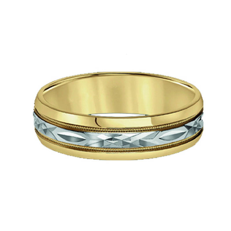Men's Two Tone & 10k Two Tone Gold Wedding Ring (6mm) image number null