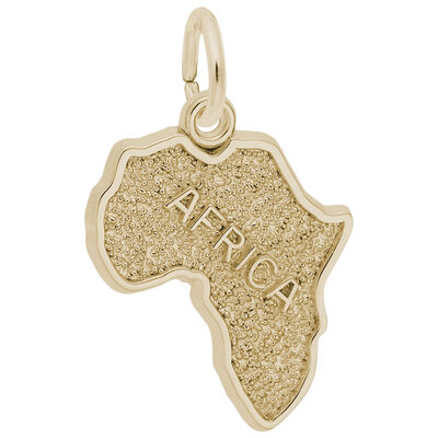 Africa Charm in 10k Yellow Gold