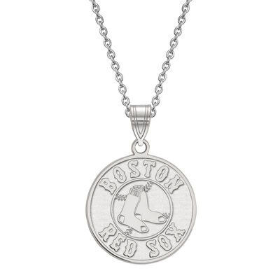 Boston Red Sox Large Pendant in Sterling Silver 