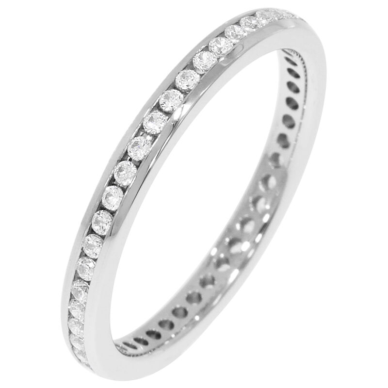 Round Channel Set 1/3ctw. Eternity Band in 14K White Gold (FG, VS1-VS2) image number null