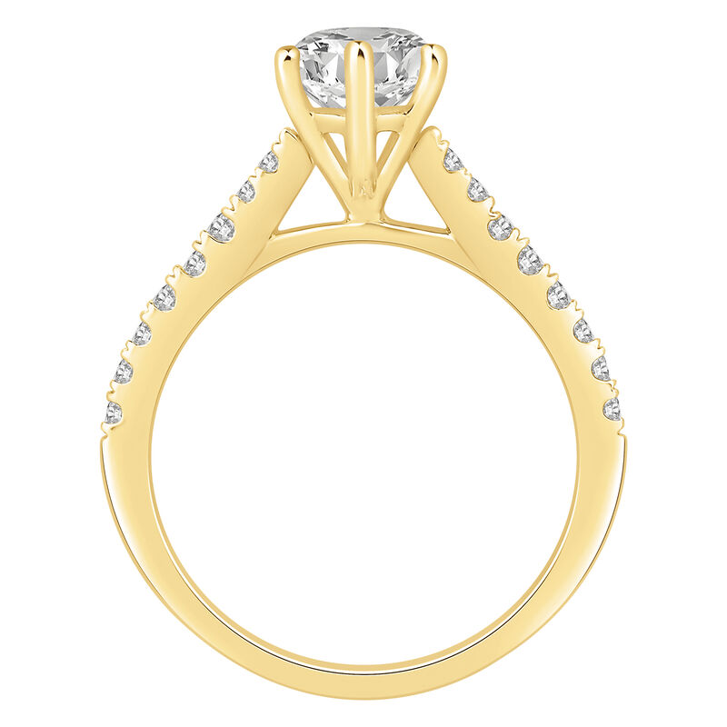 Marquise-Cut Lab Grown 2 1/3ctw. Diamond Split Shank Engagement Ring in 14k Yellow Gold image number null