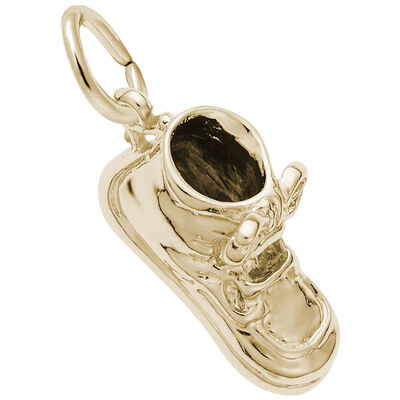 Baby Shoe Charm in 10K Yellow Gold