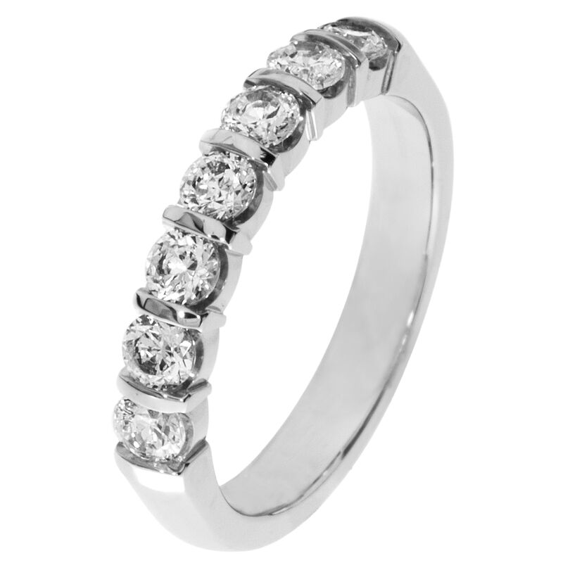7-Stone Diamond Band 3/4ctw. (G-H, SI2) 14K White Gold image number null