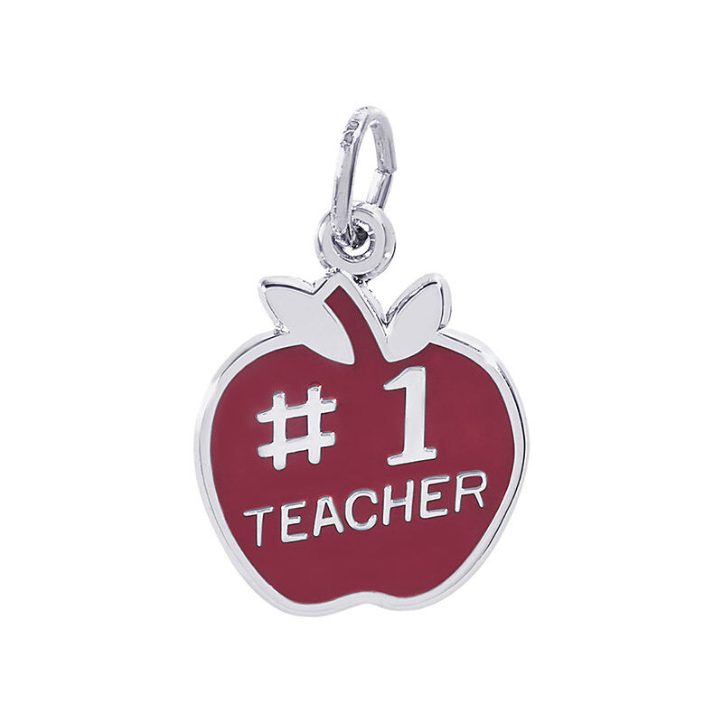 Teacher Sterling Silver Charm image number null