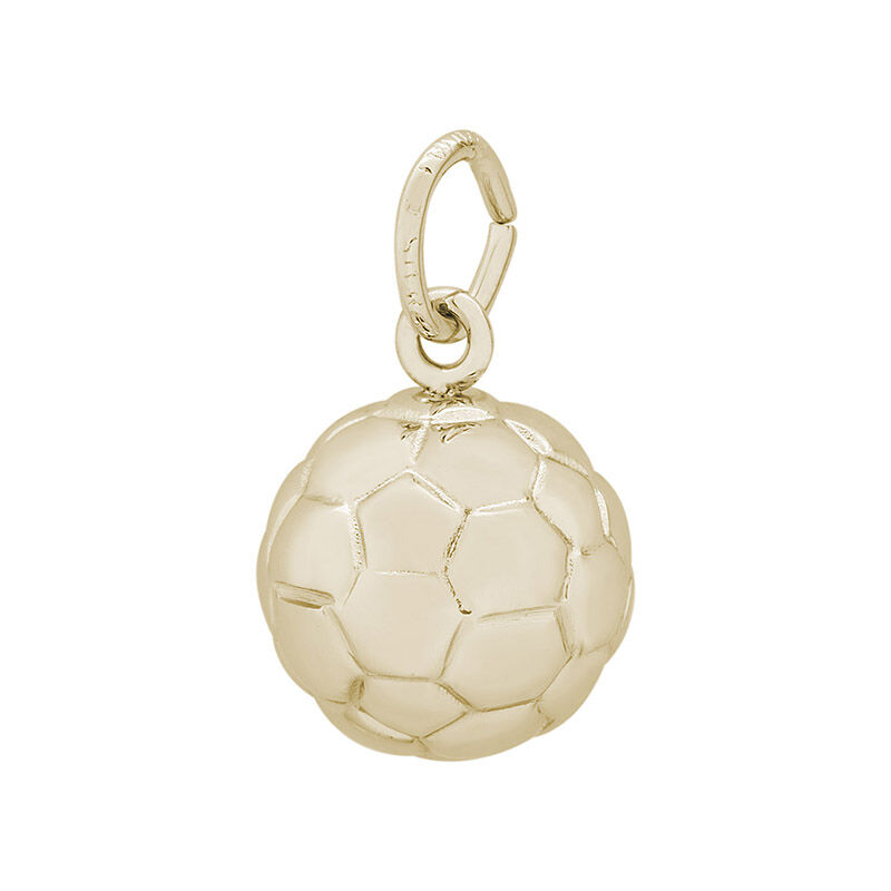 Soccer Ball Charm in 14K Yellow Gold image number null