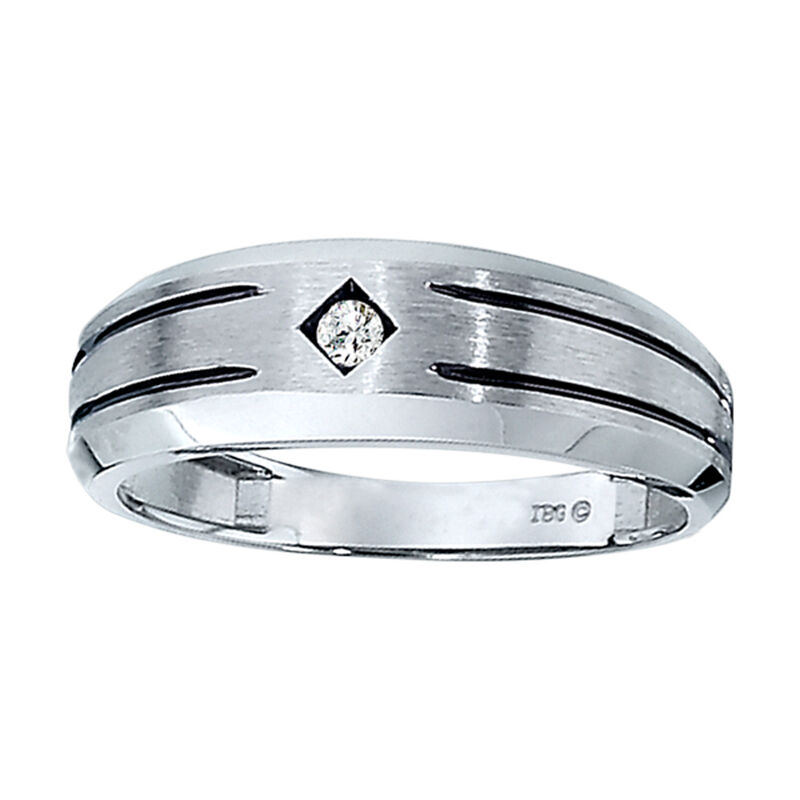 IBGoodman Diamond Solitaire Band in 10k White Gold image number null