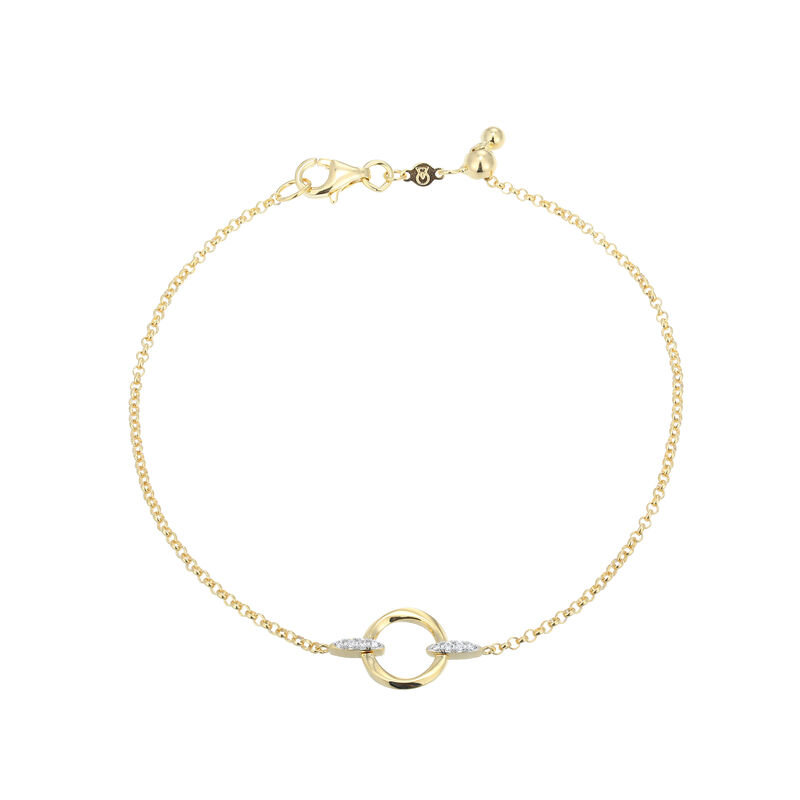 Lab Grown Diamond Rolo Bracelet in Sterling Silver image number null