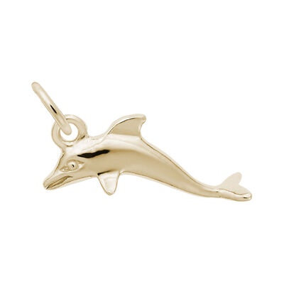Dolphin Charm in 14k Yellow Gold