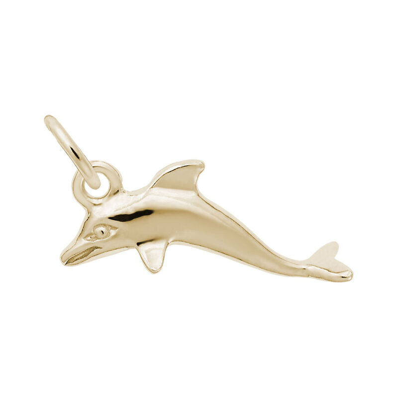 Dolphin Charm in 14k Yellow Gold image number null
