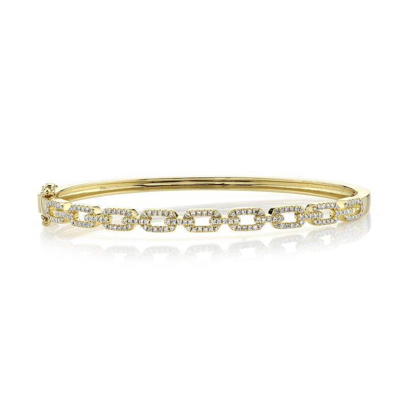 Shy Creation Diamond 1/3ctw. Bangle Bracelet in 14k Yellow Gold image number null