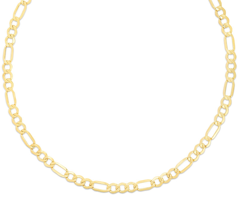 Figaro 24" Chain 6.5mm in 10k Yellow Gold image number null
