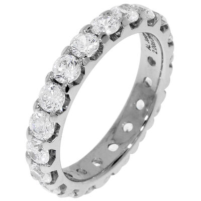 Round Prong Set 2ctw. Eternity Band in 14K White Gold (GH, SI)