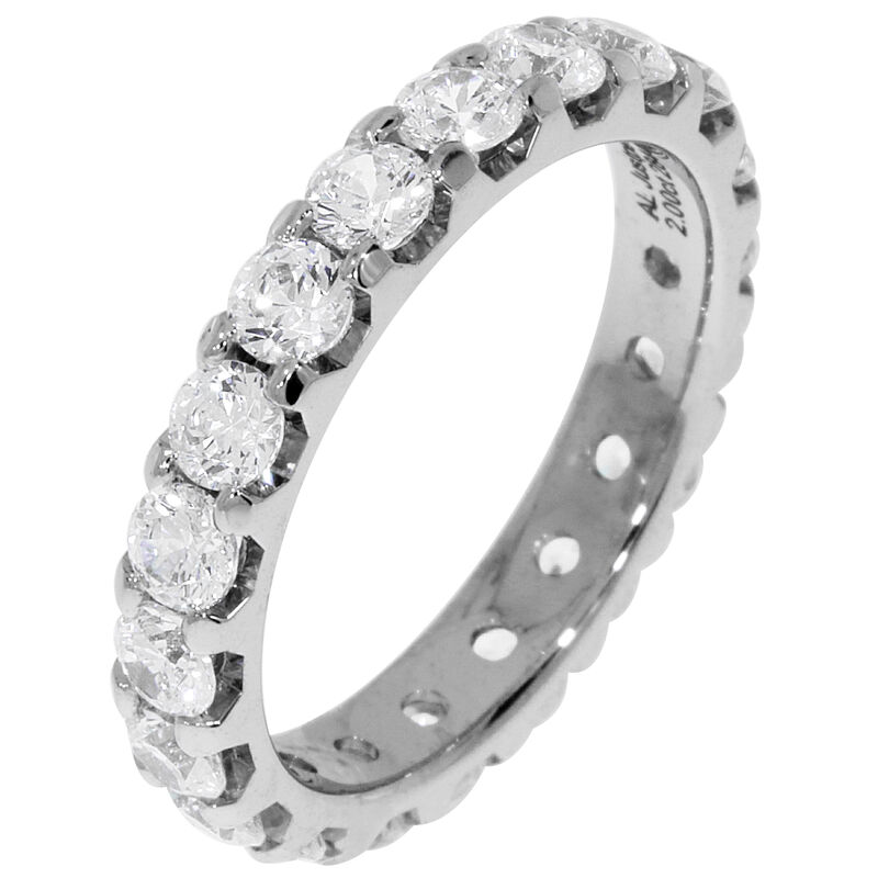 Round Prong Set 2ctw. Eternity Band in 14K White Gold (GH, SI) image number null