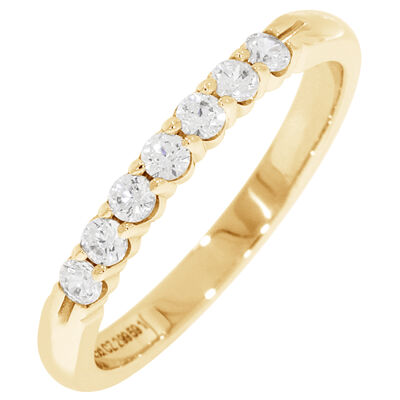 Ladies' 7-Stone 1/4ctw. Diamond Wedding Band in 14K Yellow Gold (GH, SI)