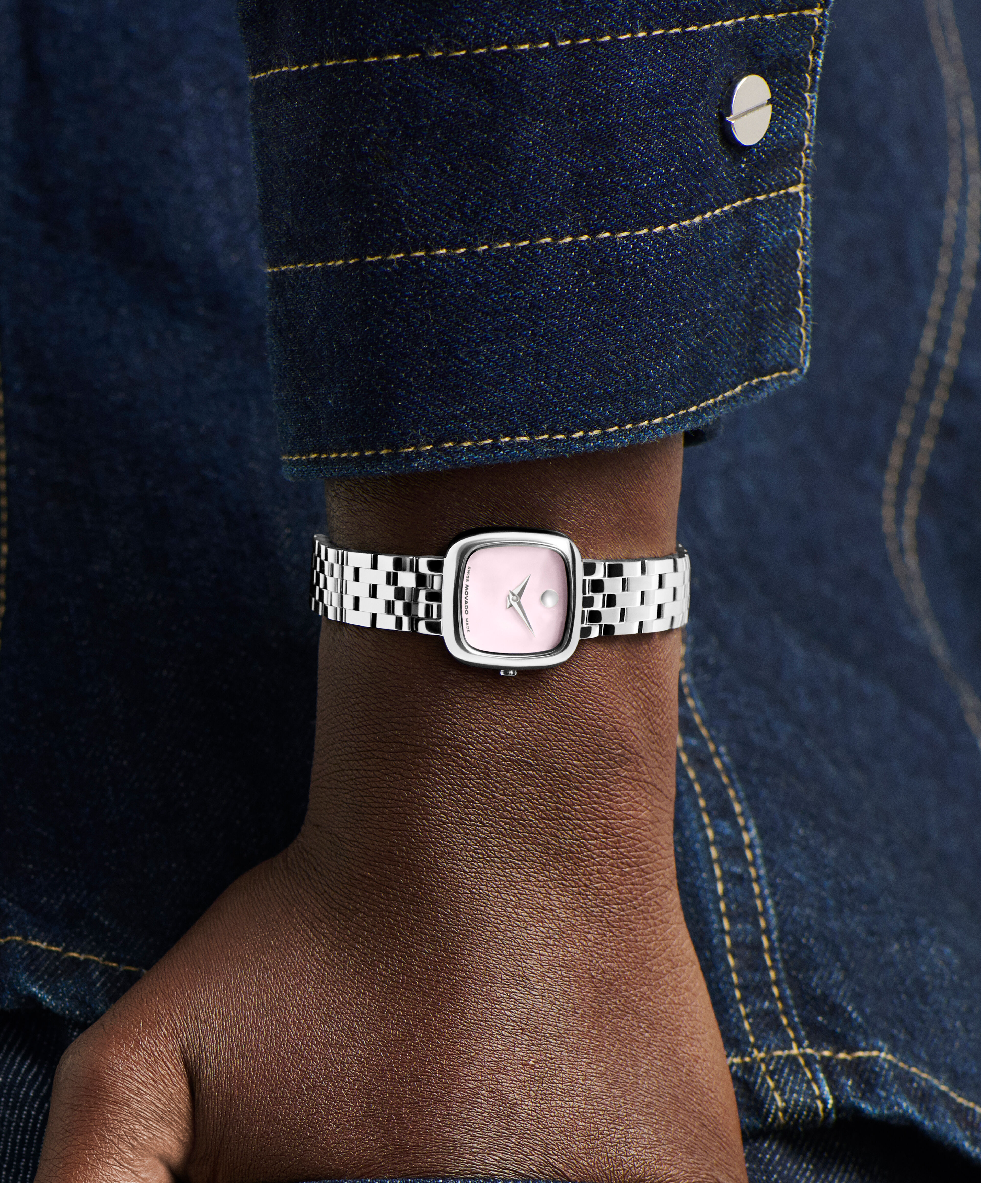 Movado Museum Mini Cushion Blush Dial 0608092