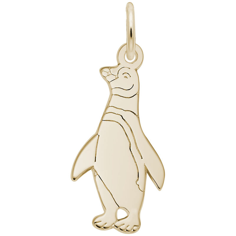 Penguin  Charm in Gold Plated Sterling Silver image number null