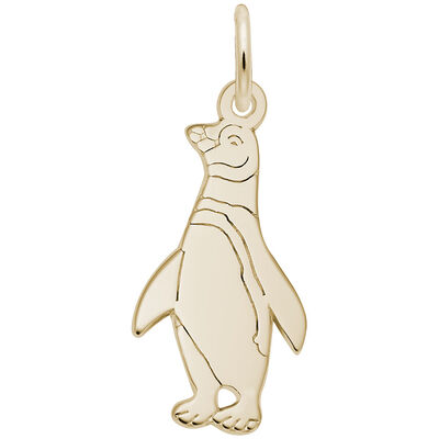 Penguin  Charm in Gold Plated Sterling Silver