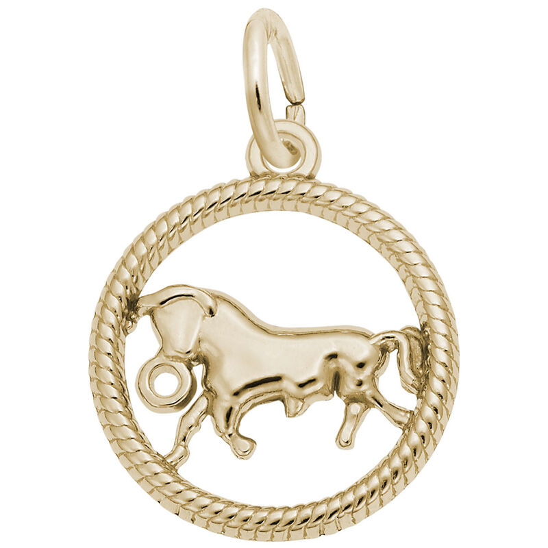 Taurus Charm in 14k Yellow Gold image number null