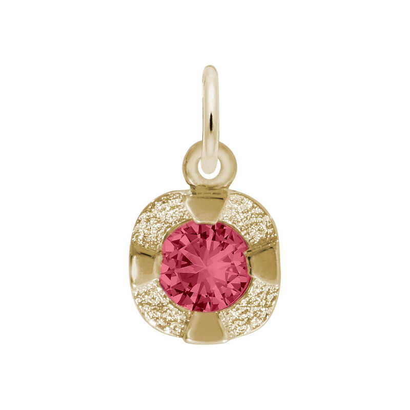 July Birthstone Petite Charm in 10k Yellow Gold image number null