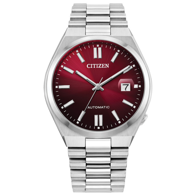Citizen Men's Tsuyosa Automatic Red Dial Bracelet Stainless Steel 40mm Watch NJ0150-56W image number null