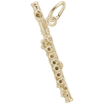 Flute Charm in 14K Yellow Gold