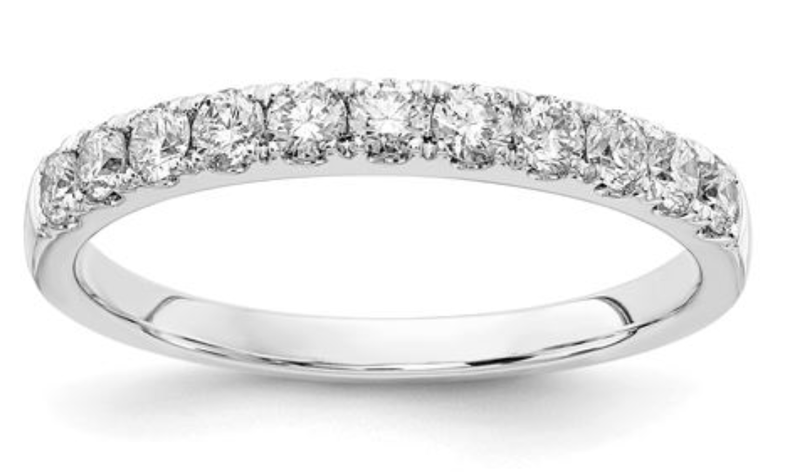Lab Grown Diamond 1/2ctw. 11 Stone Anniversary Band in 14k White Gold image number null