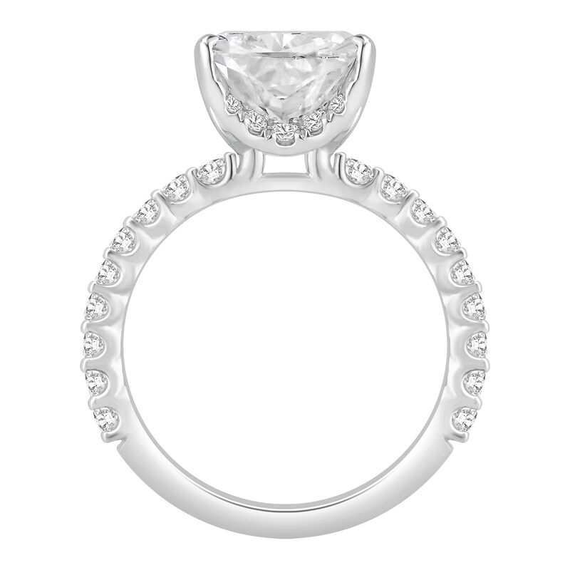 Elongated Cushion Lab Grown Diamond 6 3/4ctw. Engagement Ring in 14k White Gold image number null