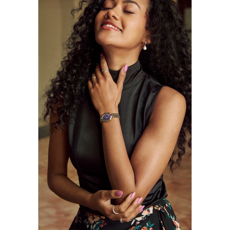 Citizen Eco-Drive L Rainell Purple Dial EM1200-55X image number null