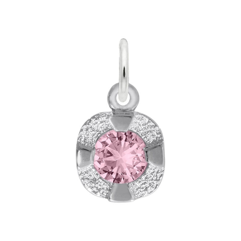 October Birthstone Petite Charm in 14k White Gold  image number null