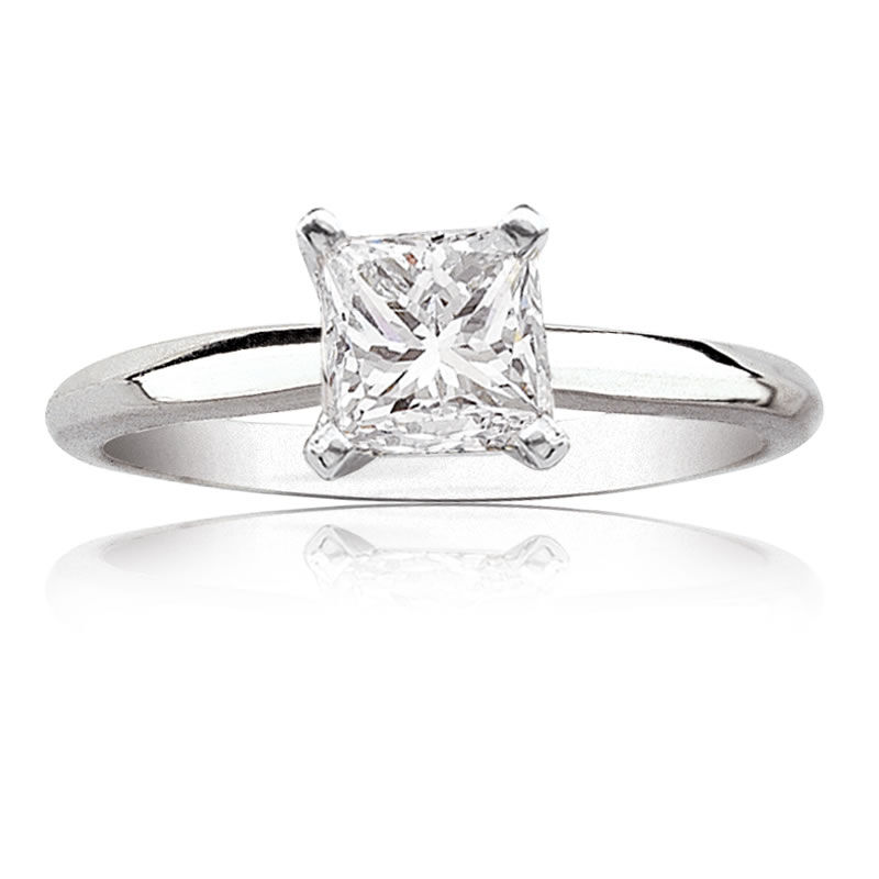 Princess-Cut Diamond Solitaire Engagement Ring ¼ ct. T.W. image number null
