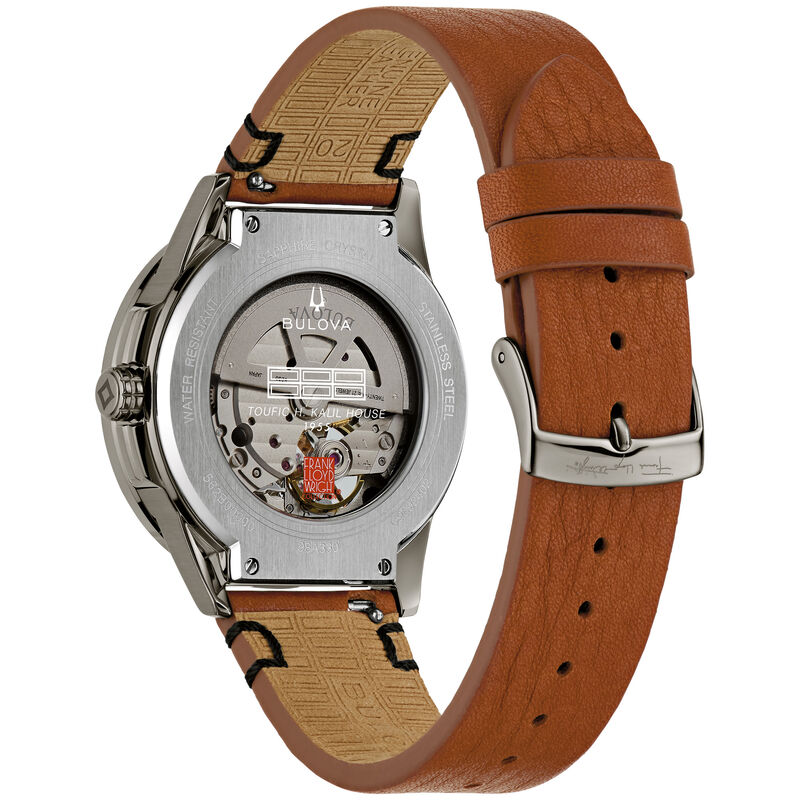 Bulova Frank Lloyd Wright Automatic Gray and Green Dial 98A330 image number null