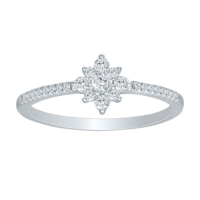 Brilliant-Cut .25ctw. Diamond Fashion Ring in 10k White Gold