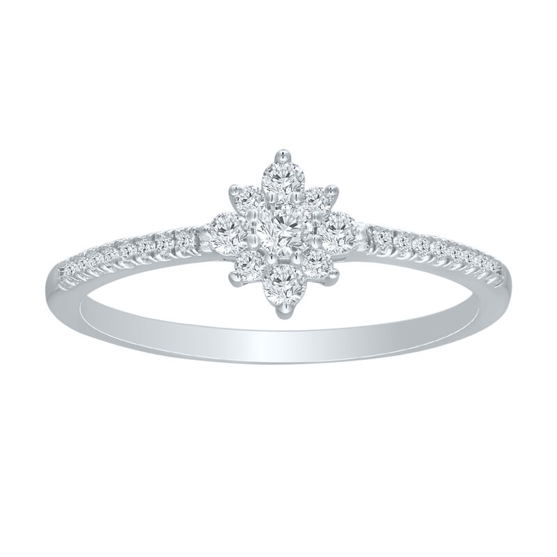 Brilliant-Cut .25ctw. Diamond Fashion Ring in 10k White Gold image number null