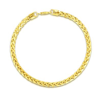 Men's Diamond-Cut Lite Franco Bracelet in 14k Yellow Gold
