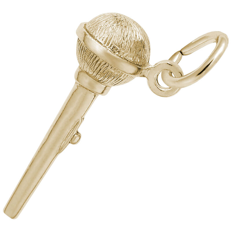 Microphone Charm in 14k Yellow Gold image number null