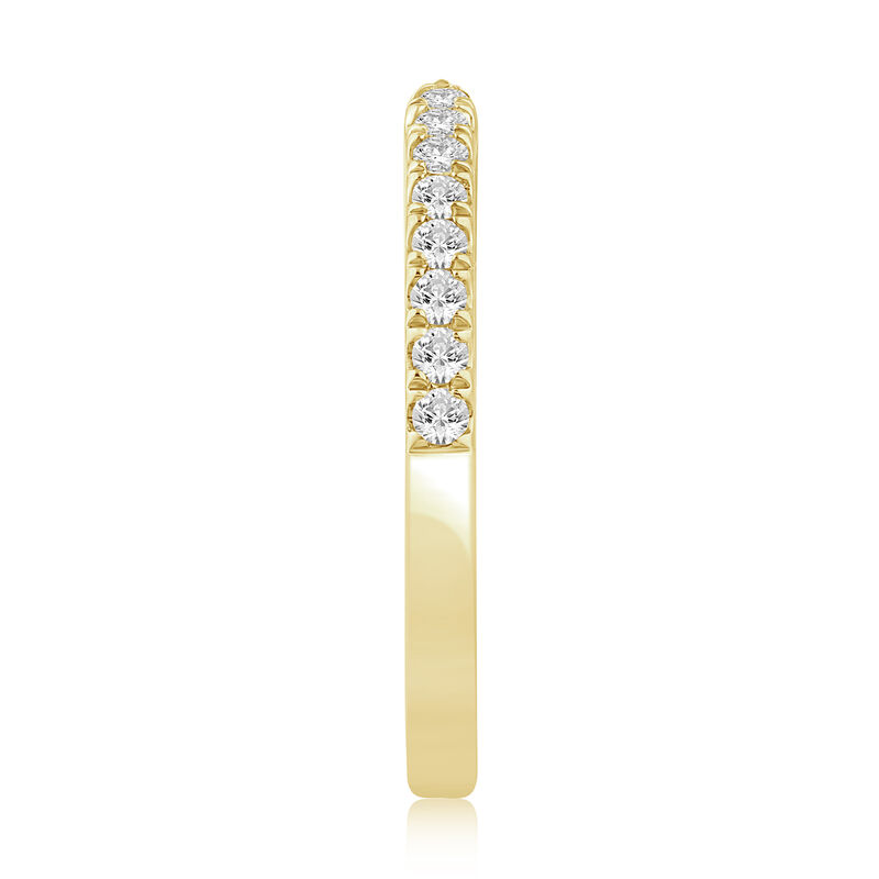 Diamond 1/4ctw. Twist & 14k Yellow Gold Anniversary Ring image number null