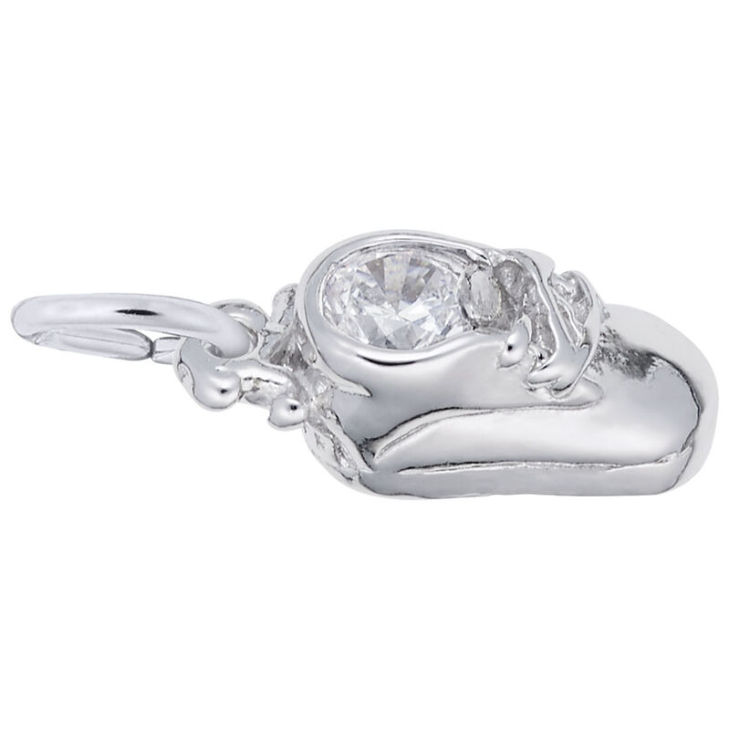 April Baby Shoe in Sterling Silver image number null