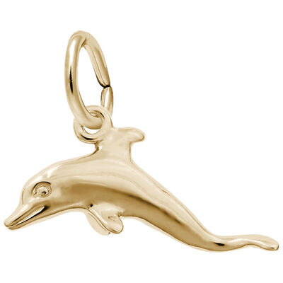 Dolphin Charm in 14K Yellow Gold