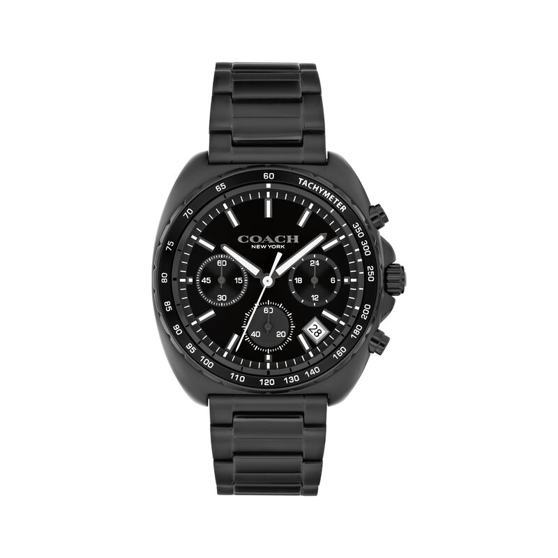 Coach Men's Black Sunray Dial Stainless Steel Watch 14602739 image number null